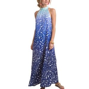 Vineyard Vines Monstrea Ombre Halter Maxi Dress